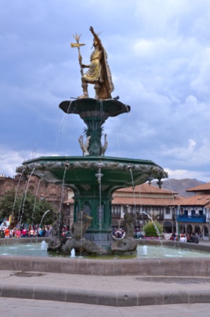 Pachacutec , also known as Shaker of the Earth, in the Plaza del Armas, Cusco